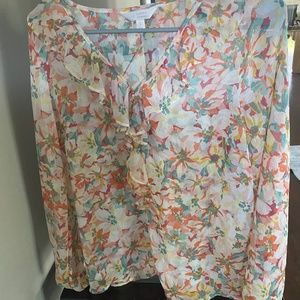 LC Lauren Conrad floral blouse